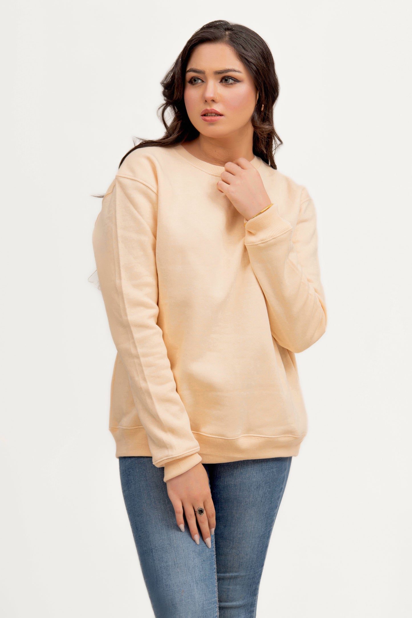 Cream Fleece Sweatshirt