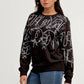 Black Printed Sweatshirt