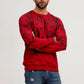 Maroon Printed Sweatshirt
