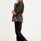 Colorful Heart Printed Co-Ord V-Neck