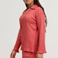Plain Co-Ord Waffle Knitted V-Neck - PINK