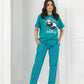 Never Give Up Printed Night Suit