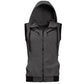 Charcoal Sleeveless Hooded Zipper