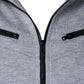 Grey Sleeveless Hooded Zipper